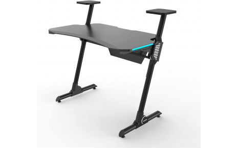 HFTEK® – Gaming Schreibtisch - Computertisch mit RGB LED (FA35GBL)