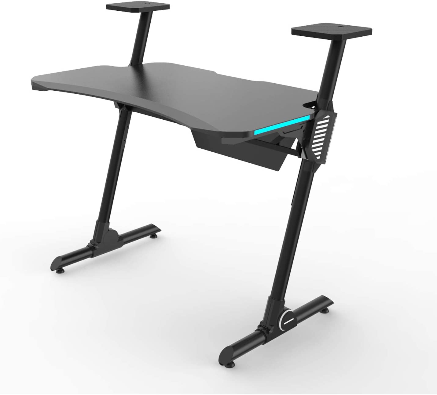 HFTEK® – Gaming Schreibtisch - Computertisch mit RGB LED (FA35GBL)
