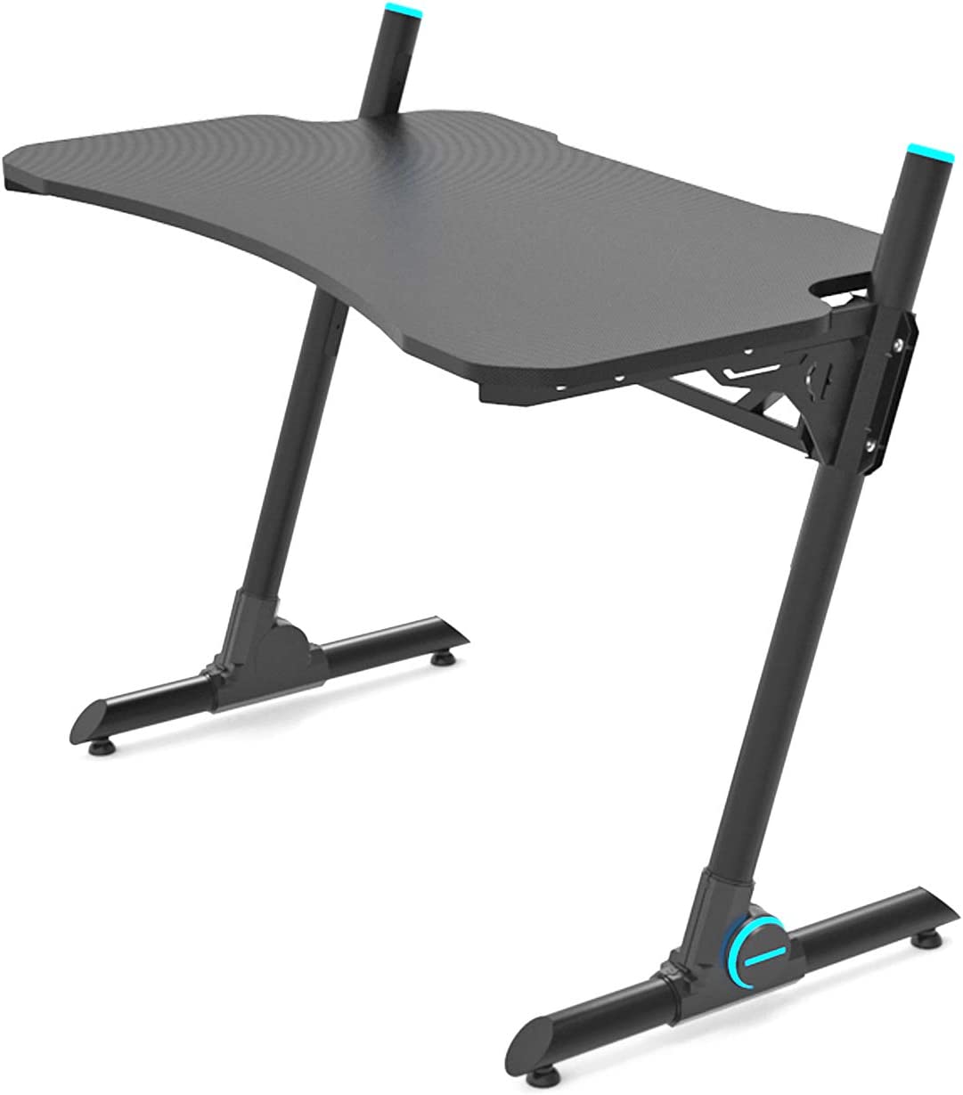 HFTEK® – Gaming Schreibtisch - Computertisch mit RGB LED (FA36GBL)