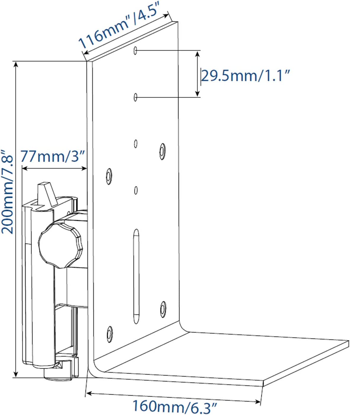 HFTEK® - Lautsprecher- Auflagefläche – Wandhalterung und Zubehör für Wand- und Tischhalterungen (HF01S) – Bild 3