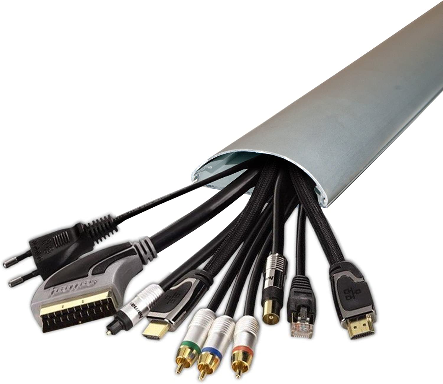HFTEK® - D-Line Kabelkanal Alu Abdeckung für Wand (HF12A) – Bild 2