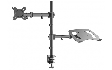 HFTEK® – Tischhalterung für Bildschirme von 13 bis 27 Zoll + Laptophalter (HF282LM+D15)