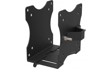 HFTEK® - Universal Mini-PC Gehäusehalter / Computerhalterung / Tischhalterung für Standrohr oder Halterungen mit VESA 75/100 (HF81A)
