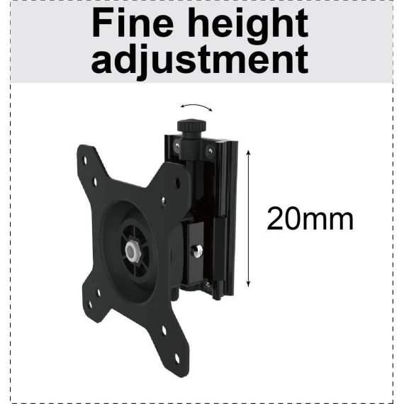 HFTEK® - VESA Mount-Kopf / Zubehör für Monitorhalterungen mit VESA-Löcher 75x75 / 100x100 (MPVS)