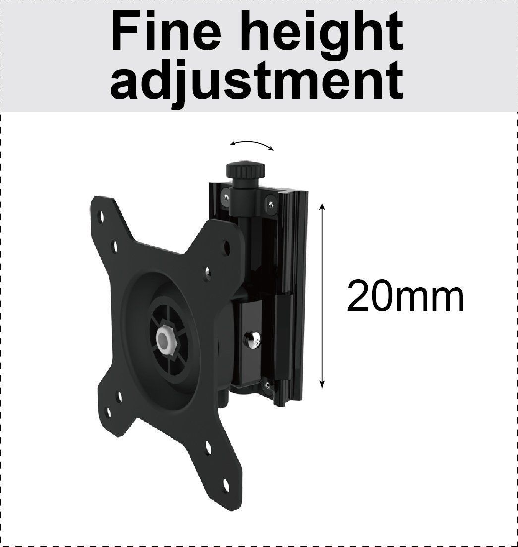 HFTEK® - VESA Mount-Kopf / Zubehör für Monitorhalterungen mit VESA-Löcher 75x75 / 100x100 (MPVS)