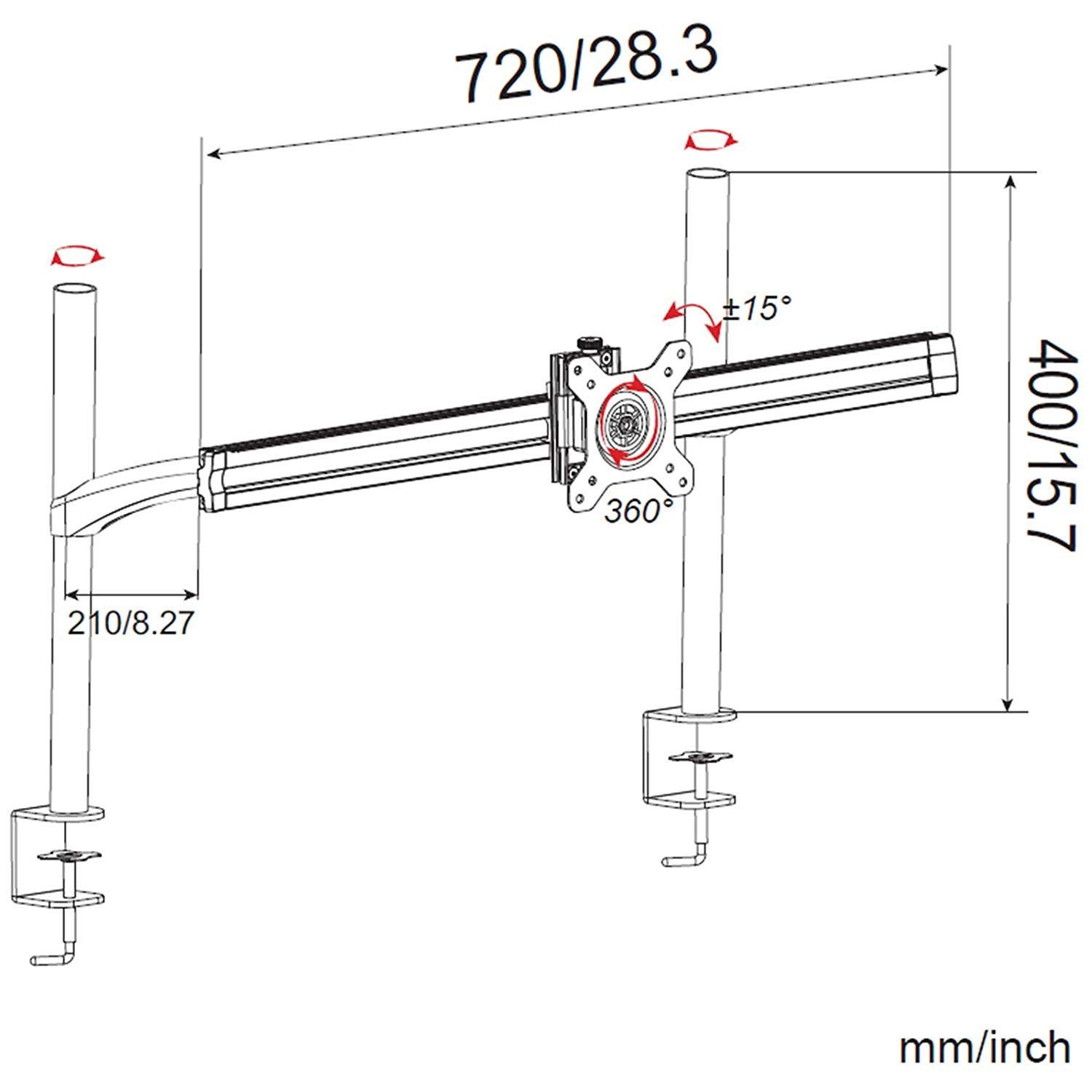 HFTEK® – Monitorhalterung für einen Bildschirm (MP211C) – Bild 2