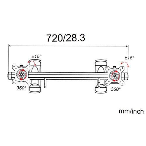 HFTEK® – Wandhalterung für zwei Bildschirme (MP220W) – Bild 2