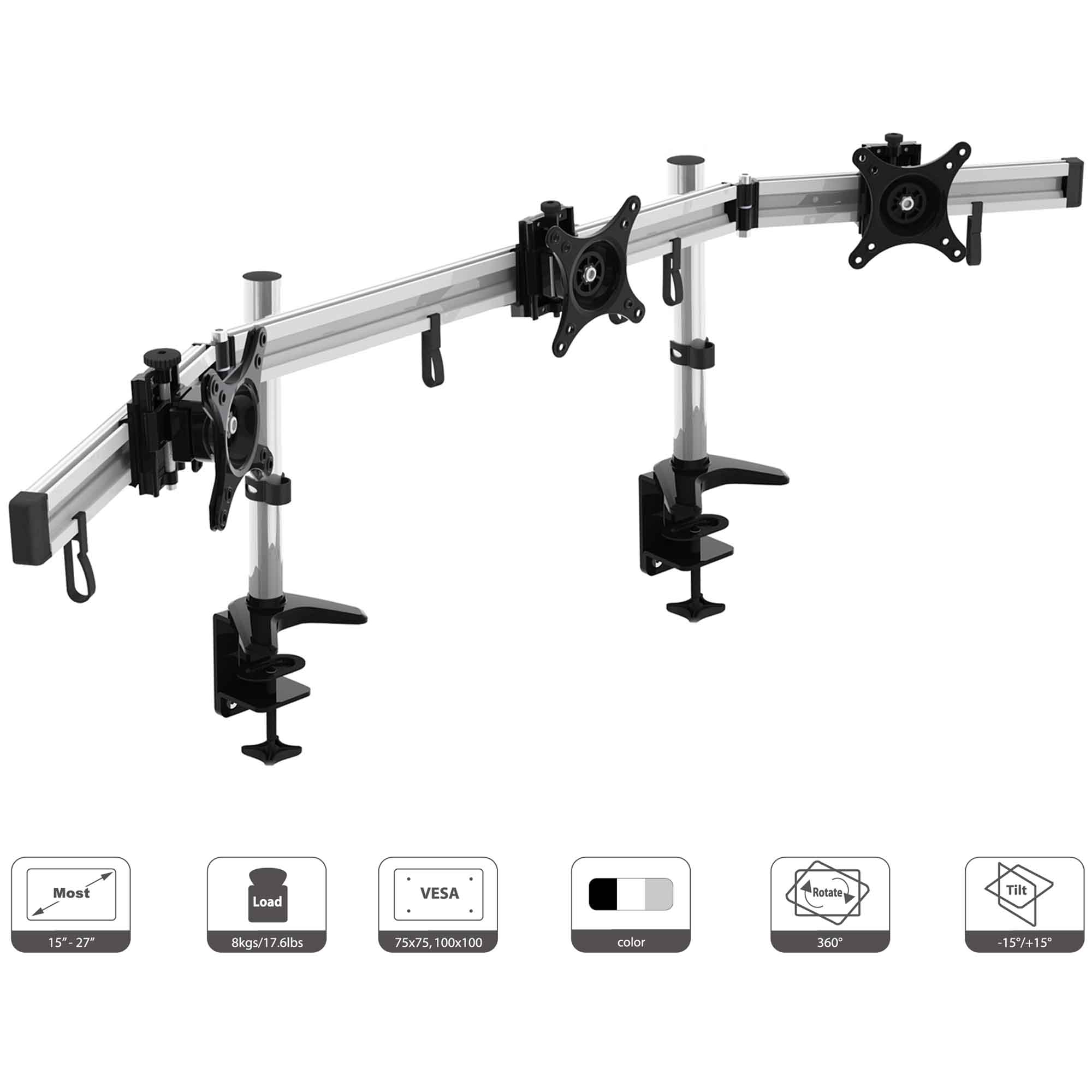 HFTEK®– Monitorhalterung für 3 Bildschirme (MP230C-N) – Bild 3