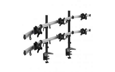 HFTEK® – Monitorhalterung für 6 Bildschirme (MP260C-N)