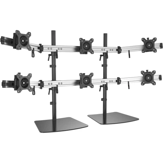 HFTEK® – Monitorhalterung für 6 Bildschirme (MP260S-N)