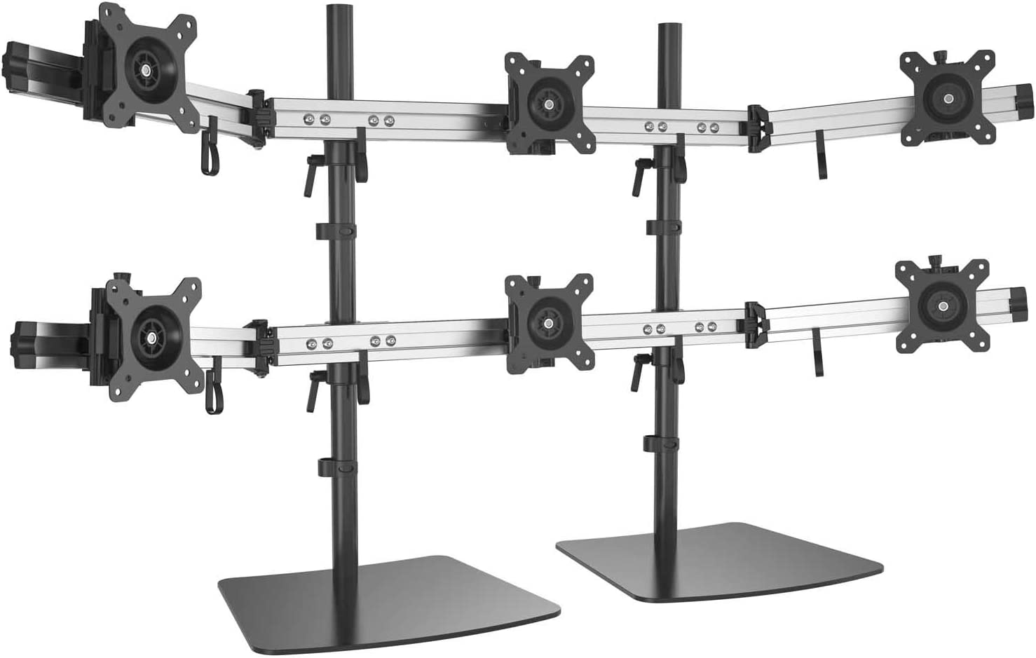 HFTEK® – Monitorhalterung für 6 Bildschirme (MP260S-N)