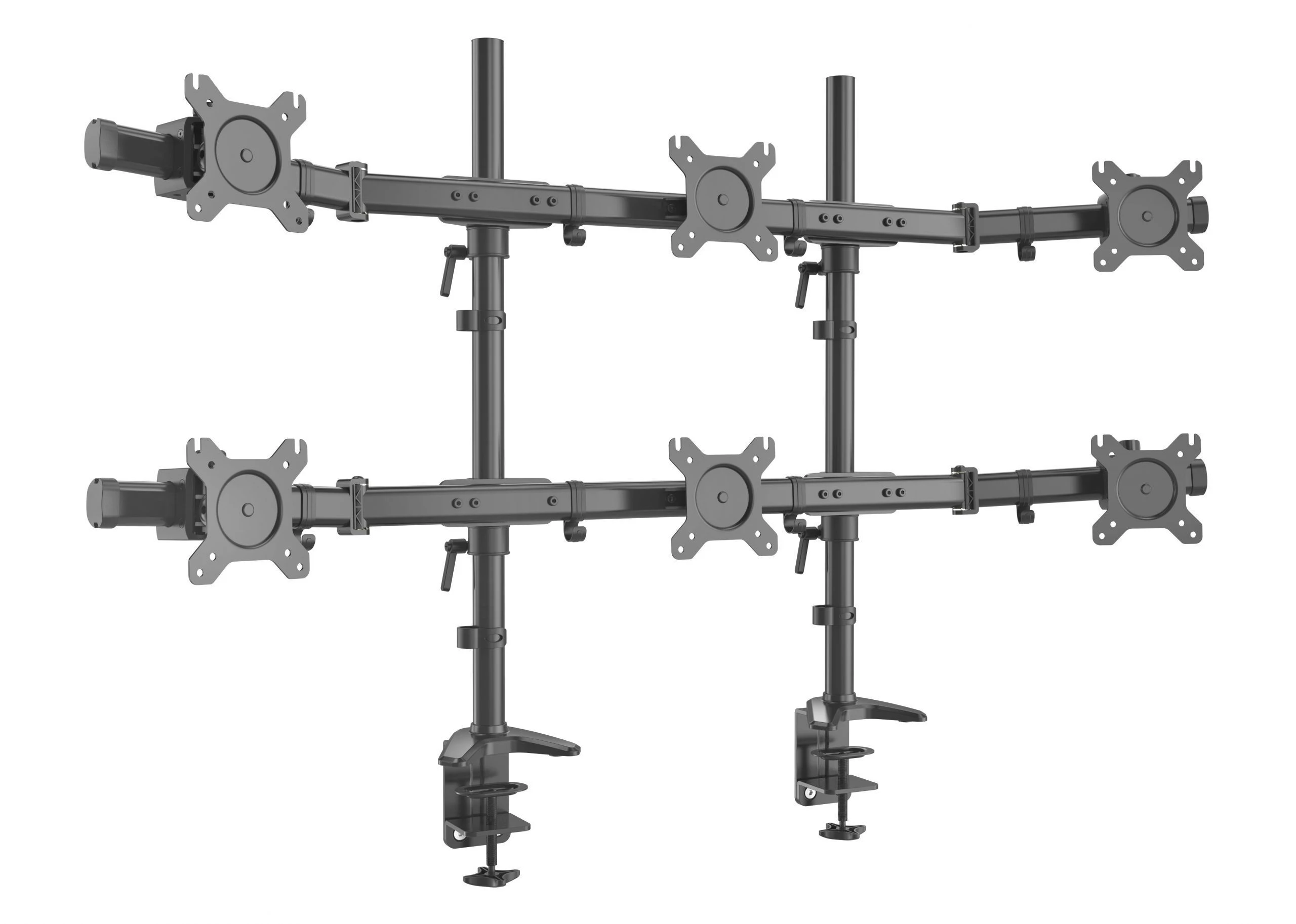 HFTEK® – Tischhalterung für 6 Bildschirme von 15 bis 27 Zoll (MS626C-N)