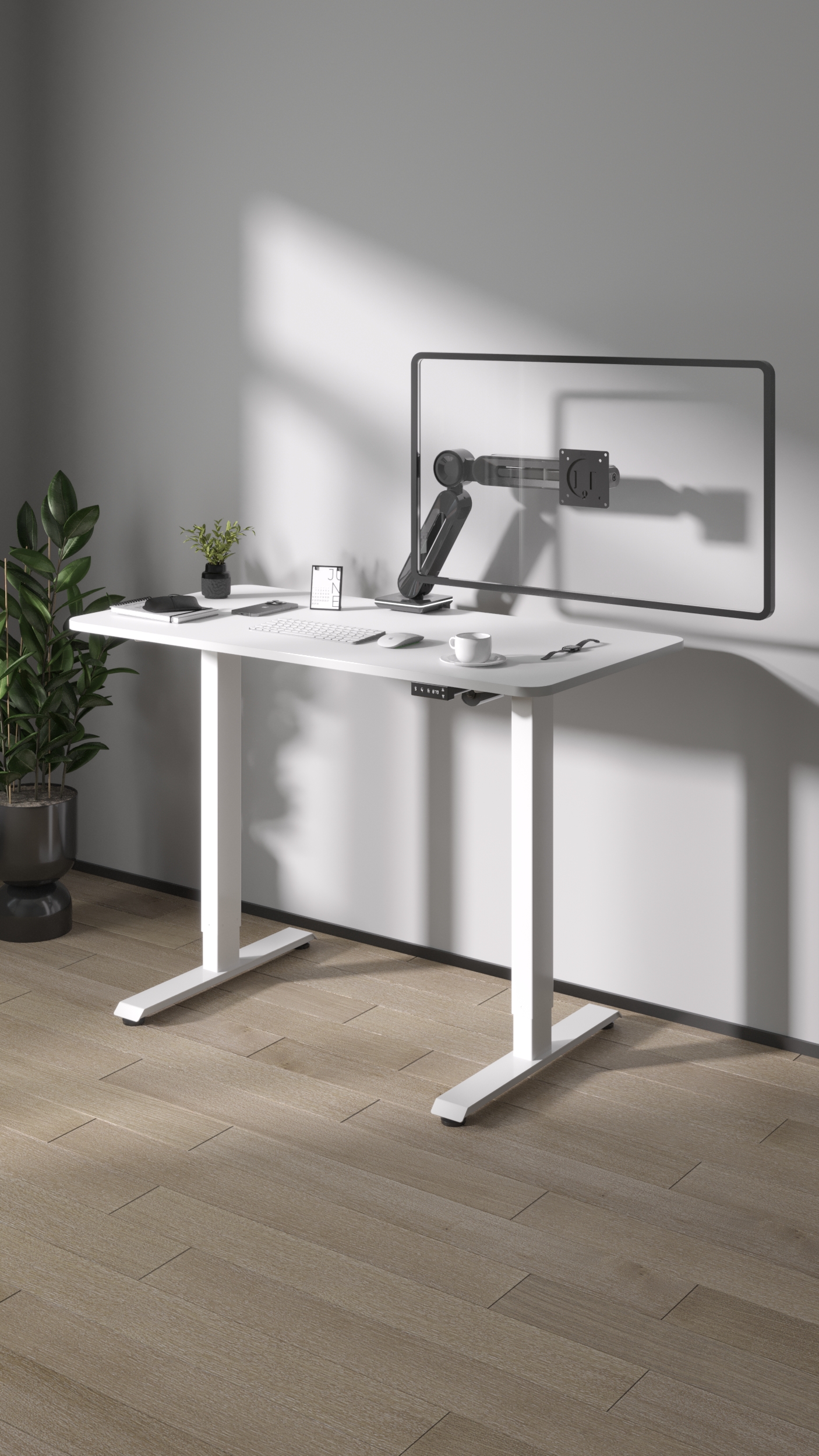 HFTEK® – Ergonomischer Einzelmonitorarm bis 44 Zoll und 15kg (HF24G08RU) – Bild 3