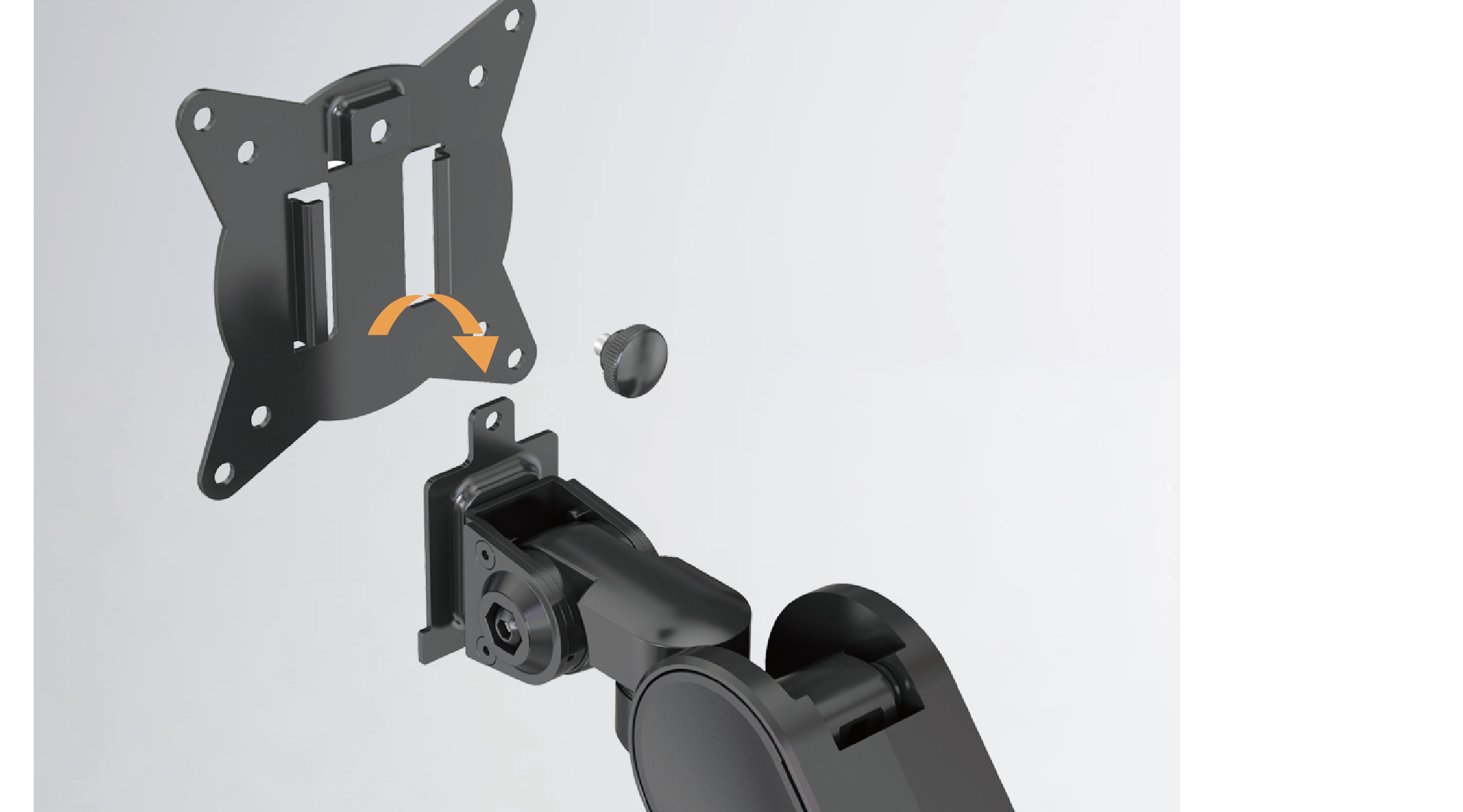 HFTEK® – Ergonomischer Einzelmonitorarm bis 44 Zoll und 15kg (HF24G08RU) – Bild 12