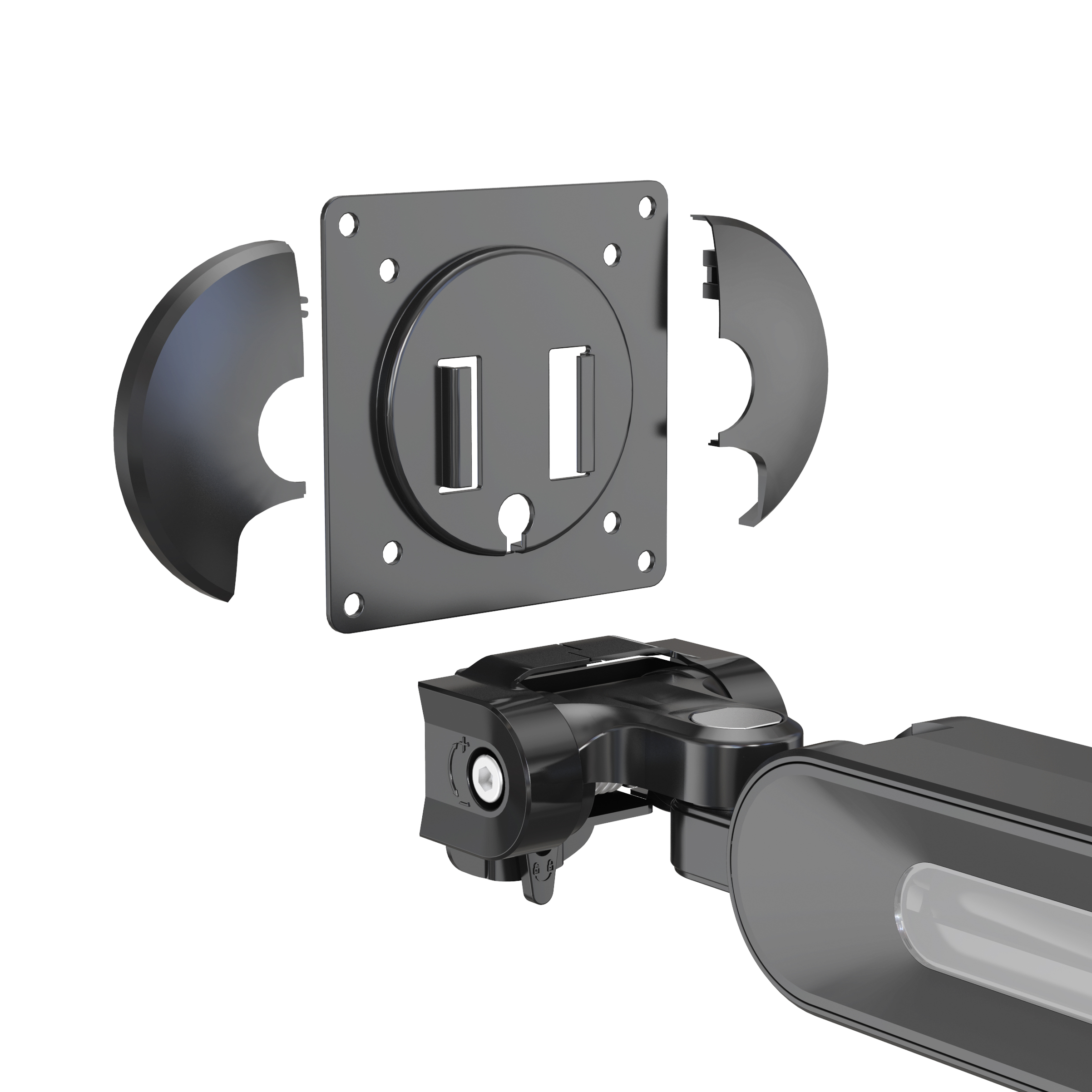 HFTEK® – Ergonomischer Einzelmonitorarm bis 44 Zoll und 15kg (HF24G08RU) – Bild 8