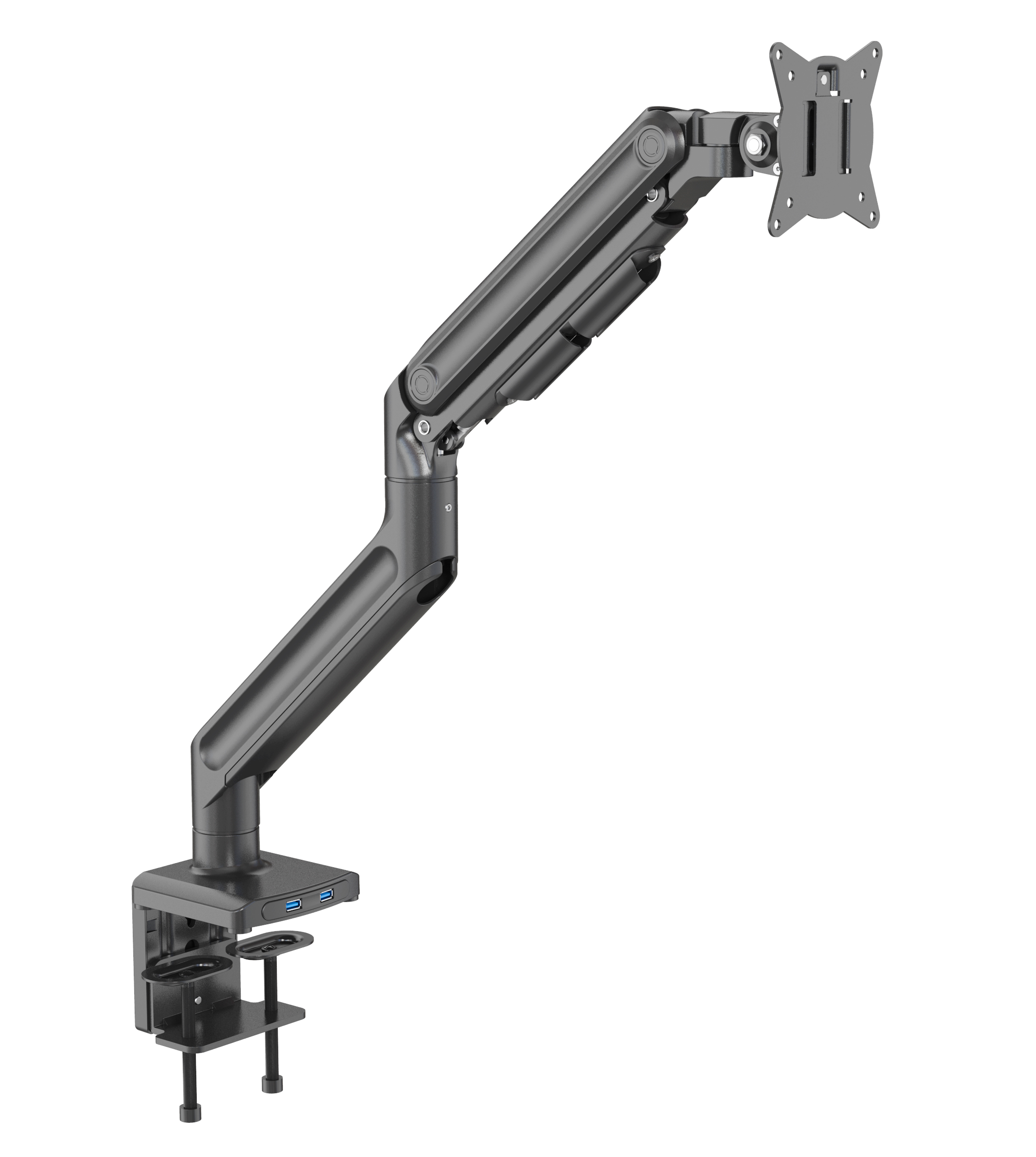 HFTEK® –  Monitor Halterung für 1 Monitor bis 49 Zoll Curved Bildschirm (HF24G07U)