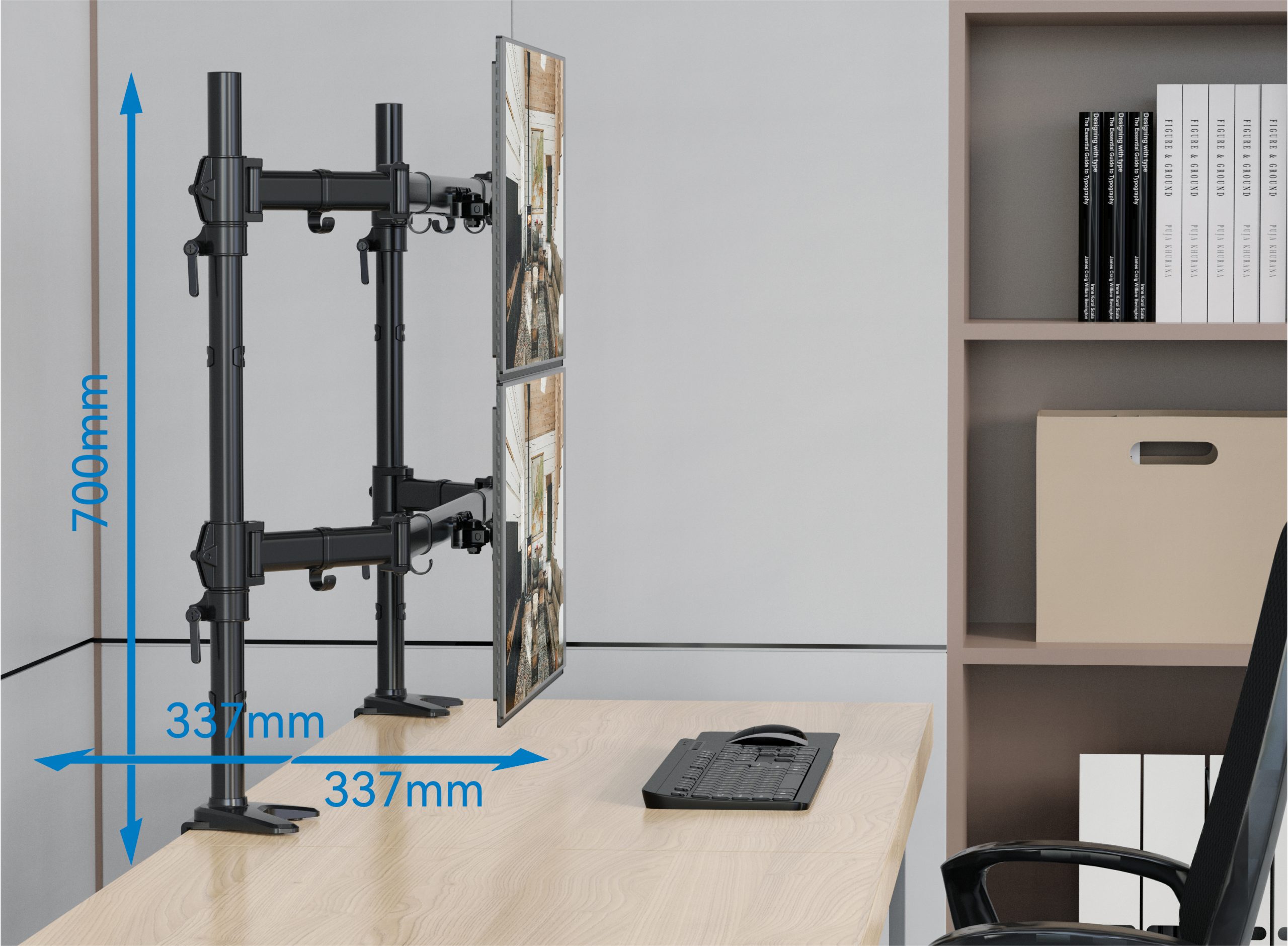 HFTEK® – Tischhalterung für Monitore von bis 34 Zoll  (MS622C-N) – Bild 4
