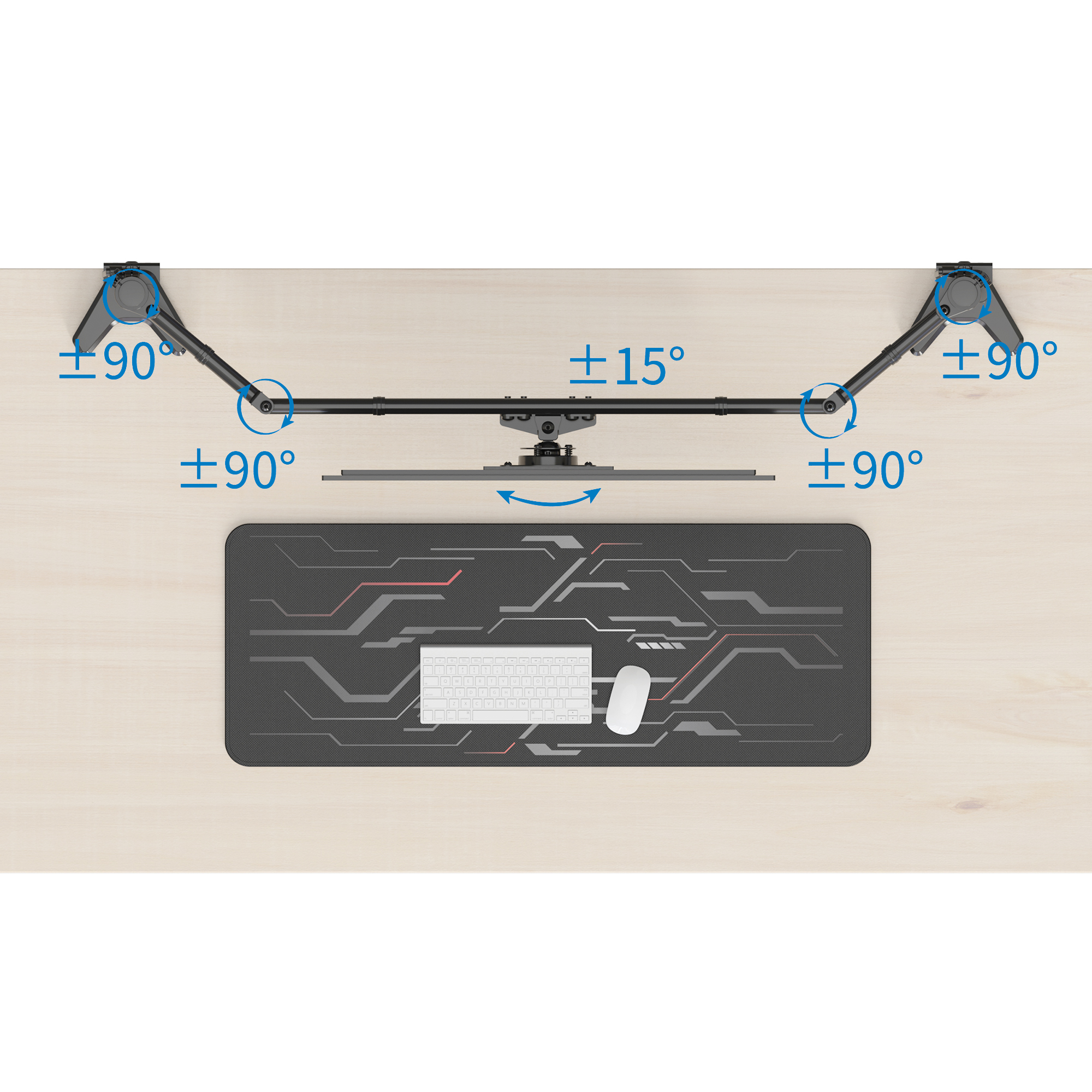 HFTEK® – Tischhalterung für Monitore von bis 34 Zoll  (MS622C-N) – Bild 5
