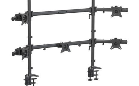 HFTEK® – Tischhalterung für 5 Bildschirme von 15-27 Zoll 8kg pro Arm, oberer bis 32 Zoll (MS625C-80N)
